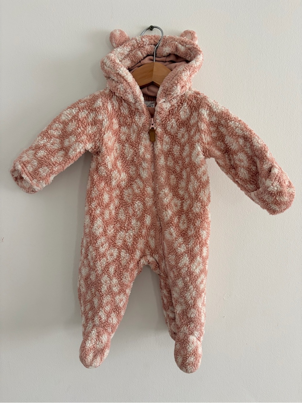Carter's Pink and White Bunting Suit